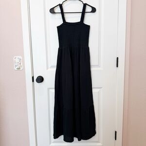 Marine Layer Smocked Tiered Maxi Sundress Small Gauze Cotton Flowy Minimalist